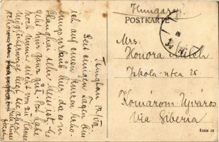 Qingdao, Tsingtau, Kiautschou Bay concession; warship with drying clothes and "Falke" stea...