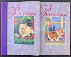 2 db képeslapalbum összesen 96 férőhellyel / 2 postcard albums for 96 postcards all together (20,5 cm x 28,5 cm)