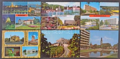 Kb. 120 db MODERN magyar városképes lap / Cca. 120 modern Hungarian town-view postcards