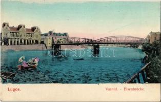 Lugos, Lugoj - 4 db régi városképes lap / 4 pre-1945 town-view postcards