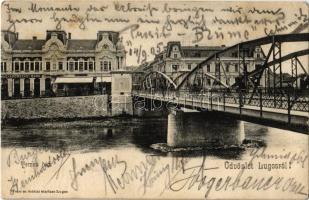 Lugos, Lugoj - 4 db régi városképes lap / 4 pre-1945 town-view postcards