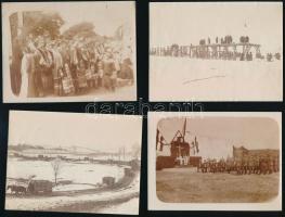 I. világháborús katonai fotól a frontról, 8 db, 8,5x11,5 cm