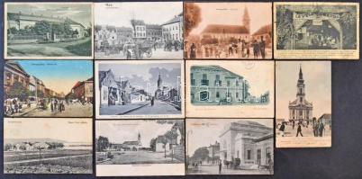 Kb. 60 db RÉGI magyar városképes lap, jobb érdekesebb lapokkal / Cca. 60 pre-1945 Hungarian town-vie...