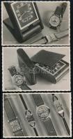 cca 1930-1940 Le Coultre órák fotói, fotónyomatok, 9 db, 9x14 cm