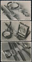cca 1930-1940 Le Coultre órák fotói, fotónyomatok, 9 db, 9x14 cm