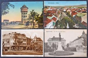 Kb. 50 db RÉGI magyar városképes lap, jobb érdekesebb lapokkal / Cca. 50 pre-1945 Hungarian town-vie...