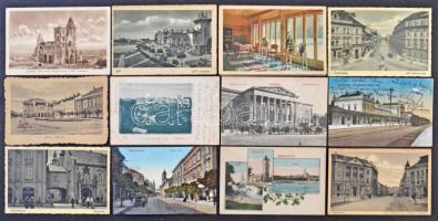 Kb. 50 db RÉGI magyar városképes lap, jobb érdekesebb lapokkal / Cca. 50 pre-1945 Hungarian town-view postcards, with interesting postcards