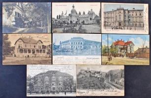 Kb. 50 db RÉGI magyar városképes lap, jobb érdekesebb lapokkal / Cca. 50 pre-1945 Hungarian town-vie...