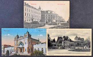 Kb. 30 db RÉGI magyar városképes lap, jobb érdekesebb lapokkal / Cca. 30 pre-1945 Hungarian town-vie...