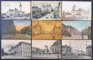 Kb. 70 db RÉGI erdélyi városképes lap, sok Kolozsvár / Cca. 70 pre-1945 Transylvanian town-view postcards, many Cluj