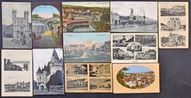 Kb. 50 db RÉGI főleg erdélyi városképes lap / Cca. 50 pre-1945 mostly Transylvanian town-view postcards