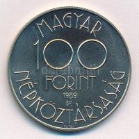 1989. 100Ft Cu-Ni-Zn "Labdarúgó Világbajnokság - Kézfogás" kapszulában T:BU