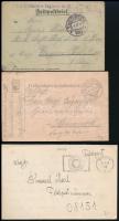 7 db I. világháborús magyar és 2 db II. világháborús német tábori posta küldemény