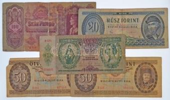 Vegyes érme és bankjegy tétel: 57db érme és 20db bankjegy közte román, amerikai, magyar, görög és ho...