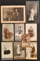 cca 1900 9 db kabinetfotó magyar fényképészek műtermeiből