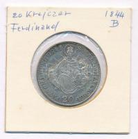 1844B 20kr Ag V. Ferdinánd T:2  Huszár 2081., Unger III.:1419.