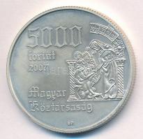 2007. 5000Ft Ag "Árpád-házi Szent Erzsébet" T:BU Adamo EM213