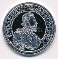 DN Történelmi féltallérok utánveretben - II. Rudolf féltallérja 1595 Ag emlékérem tanúsítvánnyal (15g/0.333/35mm) T:PP