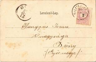 1899 Keszthely, parti szállodák. Üdvözlet a Balaton taváról! Kiadja Mérei Ignác (EB)