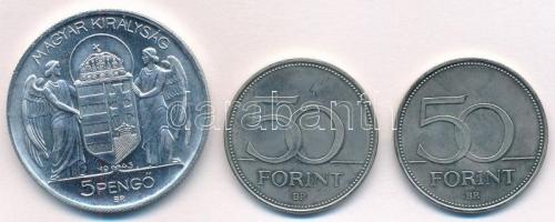 1943. 5P Al "Horthy Miklós születésének 75. évfordulója" + 2006. 50 Ft Cu-Ni "125 éve...