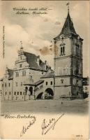 1901 Lőcse, Levoca; Városháza északi oldal. Schmidt Edgar 5097 b. / town hall from north (fl)