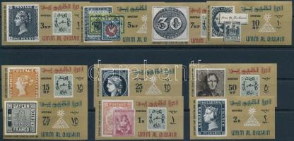 1966 Nemzetközi bélyegkiállítás, Kairó vágott sor, International Stamp Exhibition, Cairo imperforated set Mi 55-64