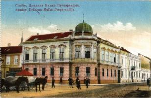 Zsombor, Sombor; Drzavna Muska Preparandija / Fiú előkészítő iskola / boys preparatory school + 1940 Zombor visszatért So. Stpl.
