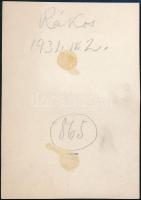 1931. április 2. Rákos, vintage fotó a szerző által feliratozva, Kinszki Imre (1901-1945) budapesti ...