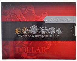 Ausztrália 2014. 5c-2D (6xklf) forgalmi sor karton dísztokban, egyik érme multicolor T:1
Australia ...