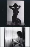 cca 1975 Eseménygazdag hétvégék, szolidan erotikus felvételek, 13 db vintage negatív + 3 db mai nagy...