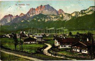 1910 Sankt Johann in Tirol, general view with railway line. Phot. Karg. Kunstverlag Ed. Lippott u. A. Karg. (fl)