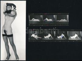 cca 1980 Szép az élet, ha széppé teszed, szolidan erotikus felvételek, 7 db vintage negatív (24,36 m...