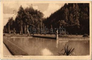 1915 Salzburg, Schloss Hellbrunn, Partie / castle park (EK)