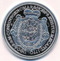 DN "Magyar tallérok utánveretben - Eszterházy Miklós tallérja 1770" Ag emlékérem tanúsítvá...