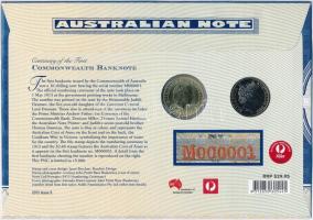 Ausztrália 2013. 1D Al-Br "Az első ausztrál bankjegy" + 2013. "Száz éves az ausztrál ...