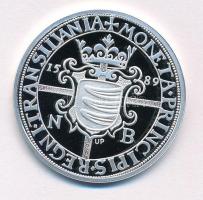 DN "Magyar tallérok utánveretben - Báthory Zsigmond tallérja 1589" Ag emlékérem tanúsítván...
