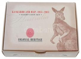 Ausztrália 2013. 50p Ag "Vörös 1 Penny bélyeg" + bélyeg műanyag kapszulában, dísztokban T:...