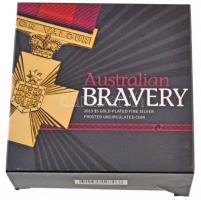 Ausztrália 2015. 5D aranyozott Ag "Ausztrál bátorság" (31,1g/0.999) tanúsítvánnyal, díszto...