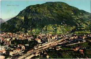 Bolzano, Bozen (Südtirol); Bozen von Virgl / railway station, wagons. Gotthard Ferrari jr.