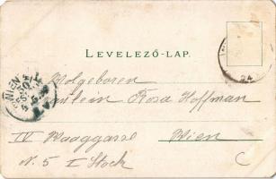 1899 (Vorläufer) Szombathely, Steinamanger; Gyöngyös utca, Zsinagóga, Úri kaszinó, Fő tér, piac. Reg...