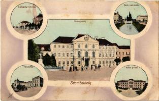 1915 Szombathely, Vármegyeház, Deák park, Kultúrpalota, vasútállomás, gyalogsági laktanya + "1. sz. Egyleti Tartalékkórház katona ápolási ügy."