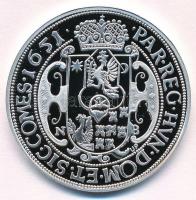 DN "Magyar tallérok utánveretben - II. Rákóczi György tallérja 1651" Ag emlékérem tanúsítv...