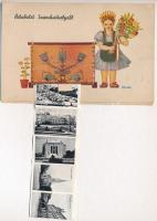 1949 Szombathely, Üdvözlet. Népviseletes leporellolap s: Stelik L