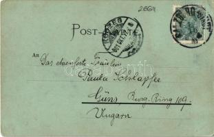 1901 Salzburg, general view with Hohensalzburg Fortress (EK)