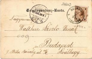 1898 Linz, Marktplatz mit Neptunbrunnen. Verlag v. Carl Becker / market square, fountain (EK)