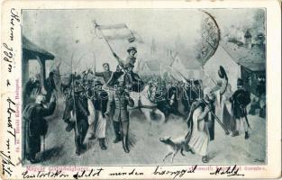 1899 Magyar szabadságharc. Kossuth Lajos azt üzente. Divald Károly 64. sz. / Hungarian Revolution of 1848 (szakadás / tear)