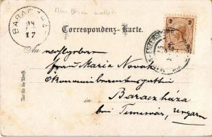 1898 (Vorläufer!) Maria Enzersdorf, Neuprojektirte Gnadenkirche, Lourdes Brunnen, Schloss Liechtenst...