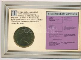 Nagy-Britannia 1981. 25p Cu-Ni "Károly herceg és Diana úrnő esküvője" karton dísztokban T:...
