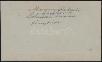 cca 1910-1920 (szentgyörgyvölgyi) Magay Kálmán (1886-1943) (budapesti) gyógyszerész portréja, fotó k...