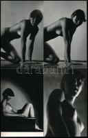 cca 1980 Akt felvételek stúdióban, 55 db vintage fotó, 9x14 cm